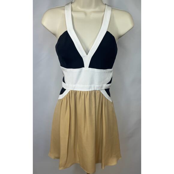 Jay Godfrey Colorblock Halter Dress - Size 4 - Picture 4 of 13